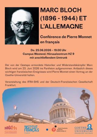 Affiche conférence Pierre Monnet sur Marc Bloch